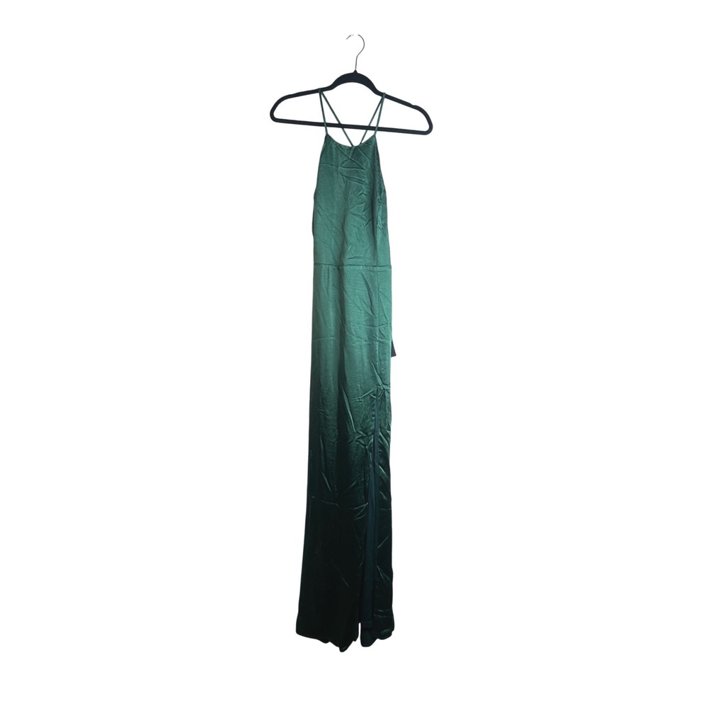 Lulus Make it Elegant Emerald Green Stain Strappy Maxi Dress Size XL New! - Picture 6 of 13